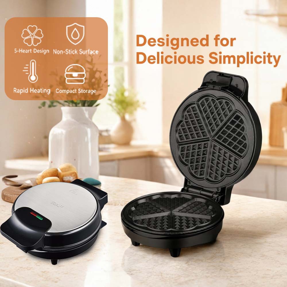 Mini Waffle Maker Machine - Mesin pembuat wafel untuk sarapan rumahan