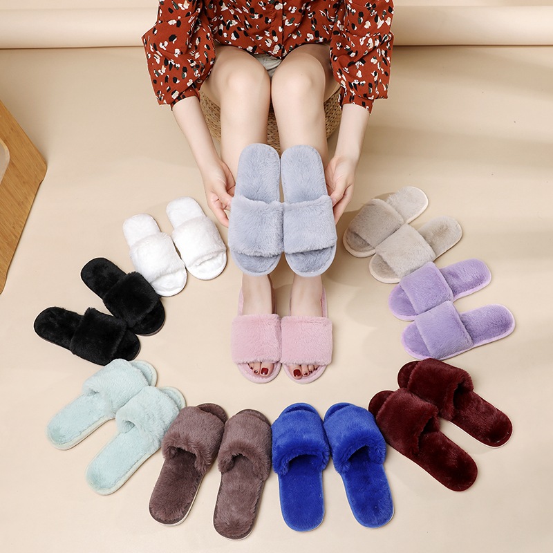 Air Conditioners - Sandal Bulu Halus Warna Solid Gaya