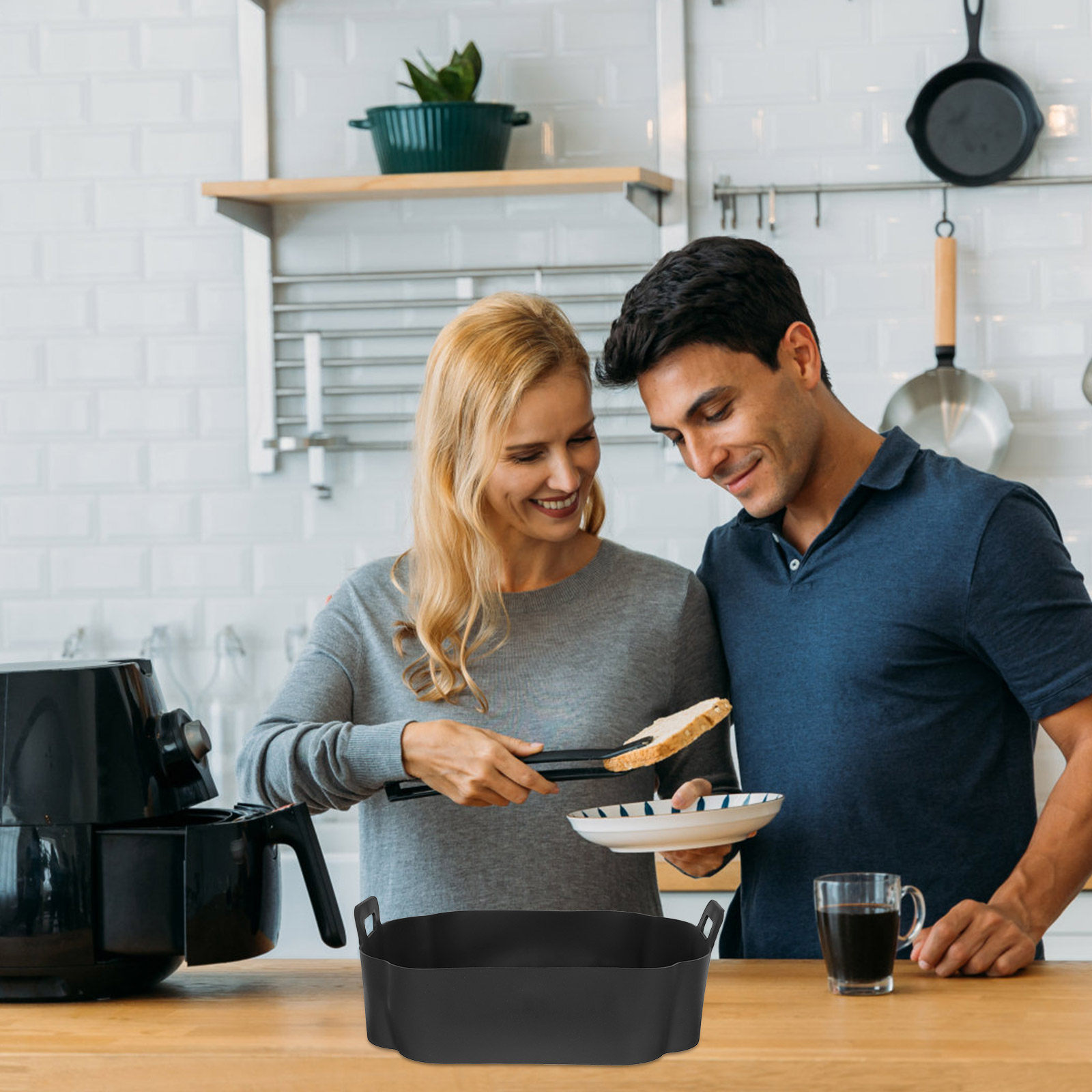 Air Fryer Silicone Pot Liner - Alas Panci Penggoreng Udara Silikon, Anti