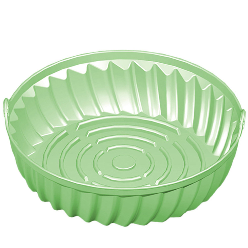 Air Fryer Silicone Pot Liner - Loyang Silikon Bulat untuk Penggorengan Udara,
