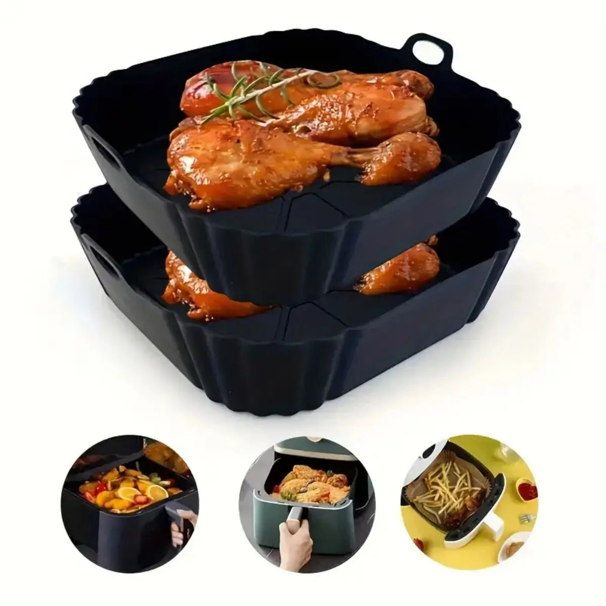 Panci Silikon Penggorengan Uda - Air Fryer Silicone Pot Liner ulasan dan harga