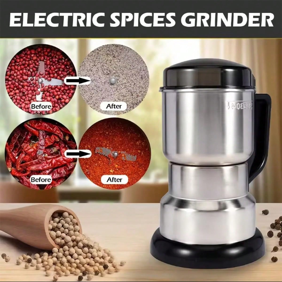 Penggiling Kopi, Motor Bertena - Coffee Bean Grinder Electric ulasan dan harga