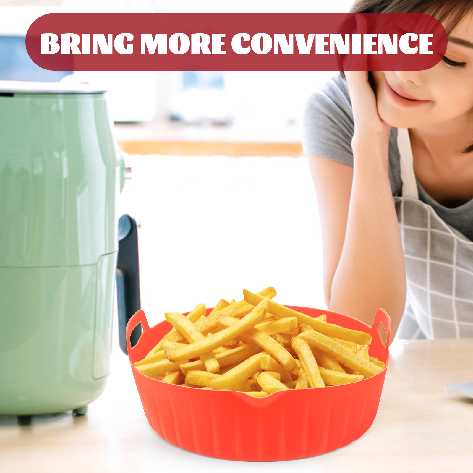 Wadah Silikon untuk Air Fryer, - Air Fryer Silicone Pot Liner ulasan dan harga